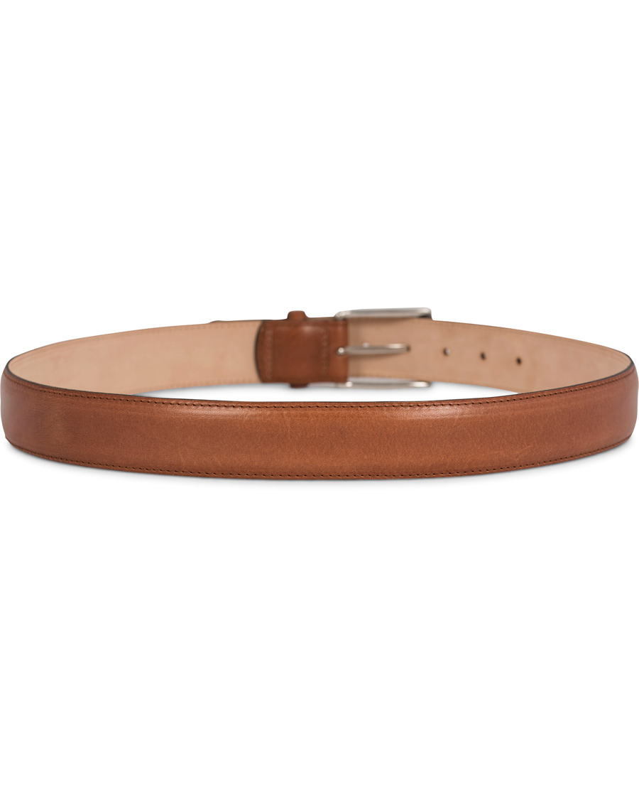 Herren | Loake 1880 Henry Leather Belt 3,3 cm Brown | Loake 1880 | Henry Leather Belt 3,3 cm Brown
