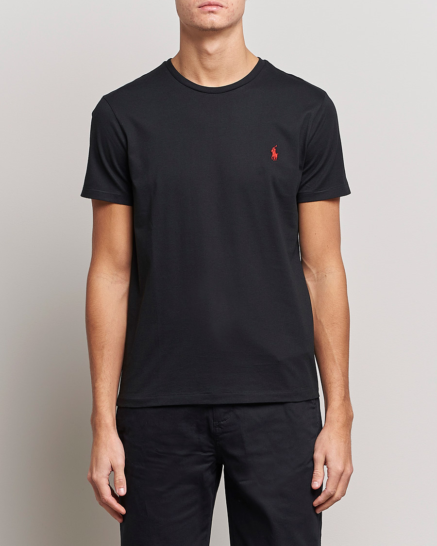 Herren | Schwartze t-shirts | Polo Ralph Lauren | Custom Slim Fit Tee RL Black