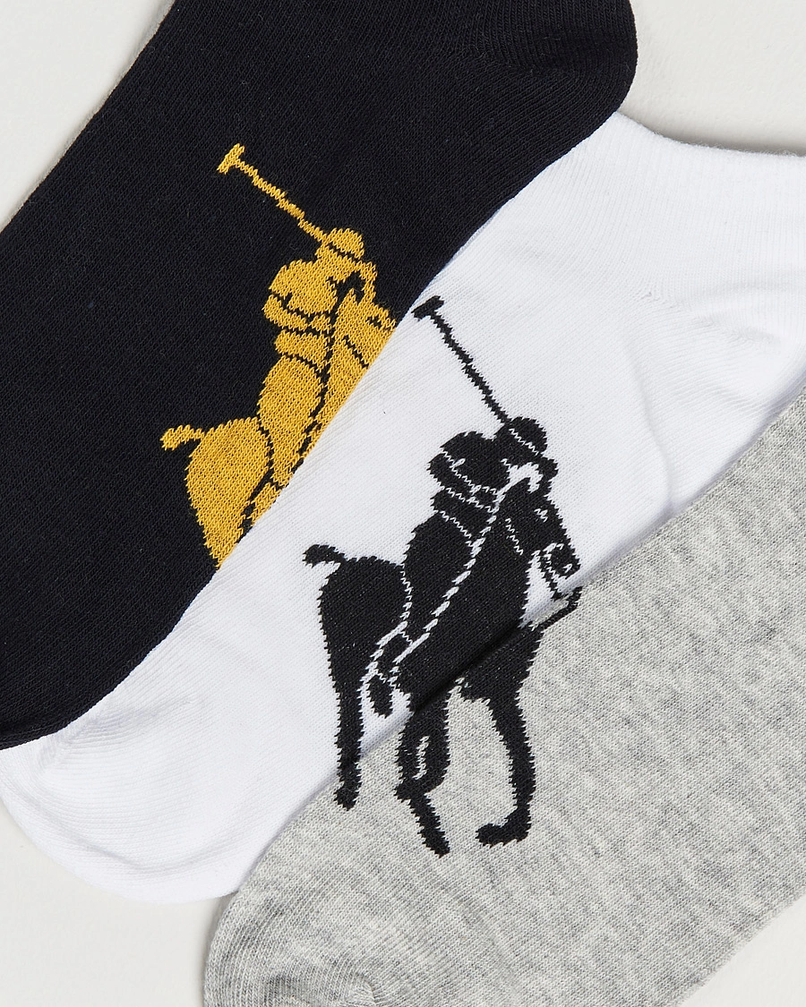 Herren | Socken | Polo Ralph Lauren | 3-Pack Sneaker Socks Grey/Black/White
