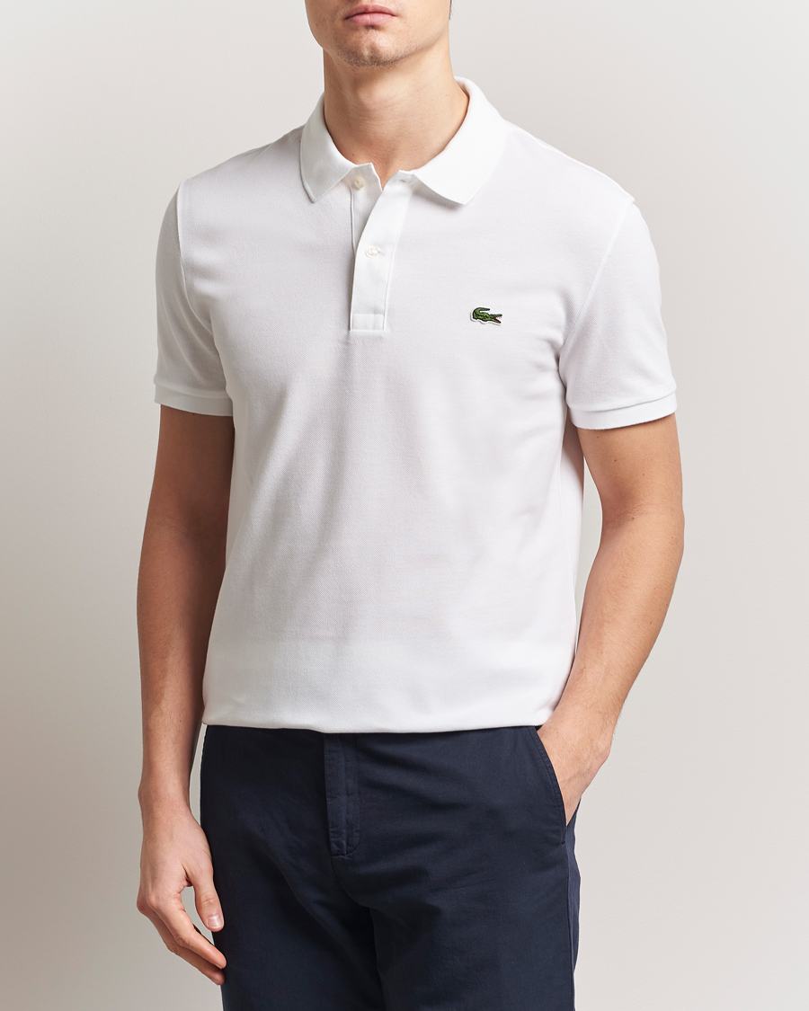 Herren | Kurzarm-Poloshirts | Lacoste | Slim Fit Polo Piké White