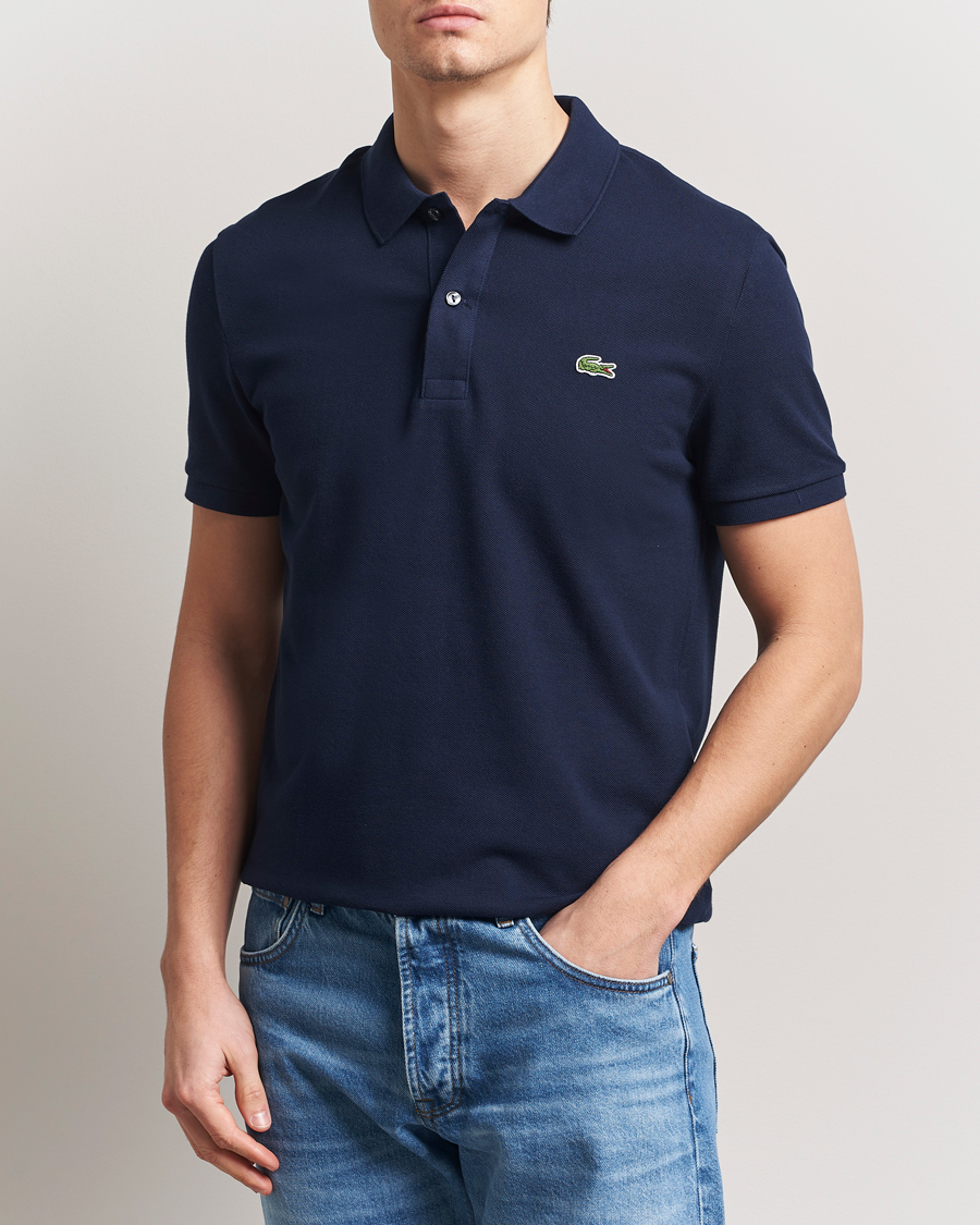 Herren | Preppy Authentic | Lacoste | Slim Fit Polo Piké Navy Blue