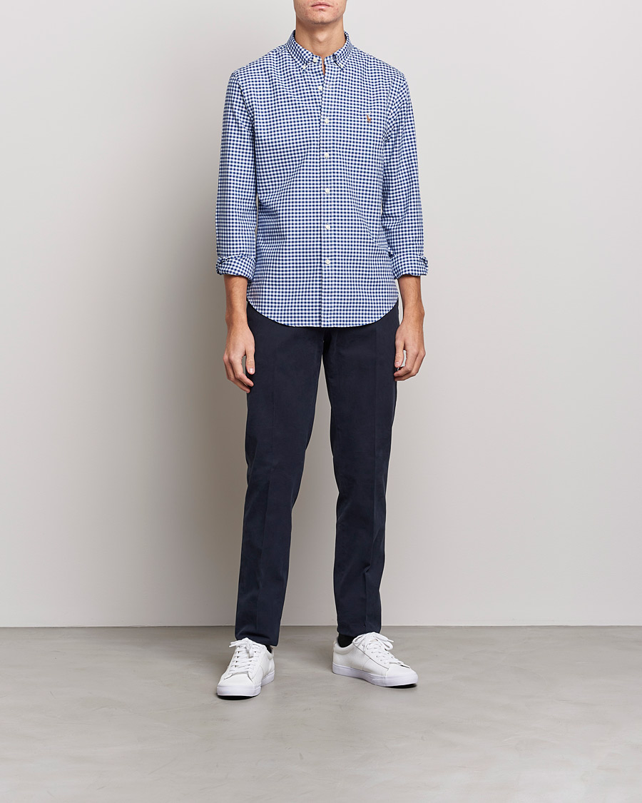 Herren | Hemden | Polo Ralph Lauren | Slim Fit Shirt Oxford Blue/White Gingham