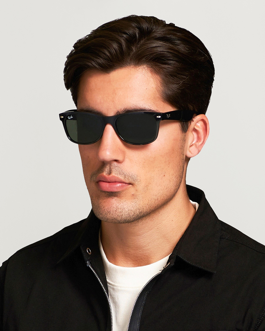 Herren | Sonnenbrillen | Ray-Ban | New Wayfarer Sunglasses Black/Crystal Green