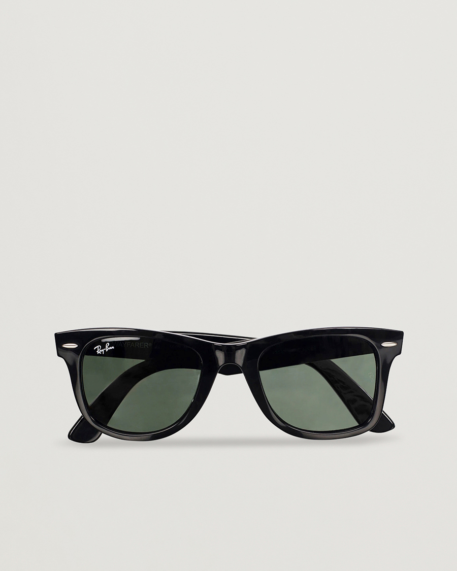 Herren | Sonnenbrillen | Ray-Ban | Original Wayfarer Sunglasses Black/Crystal Green