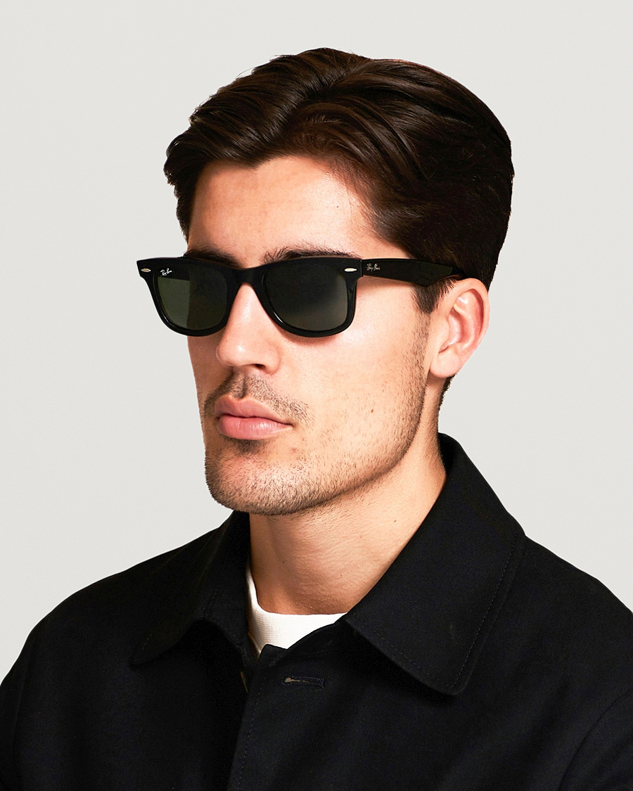 Herren | Accessoires | Ray-Ban | Original Wayfarer Sunglasses Black/Crystal Green