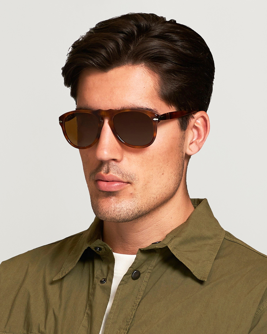 Herren | Persol 0PO0649 Sunglasses Light Havana/Crystal Brown | Persol | 0PO0649 Sunglasses Light Havana/Crystal Brown