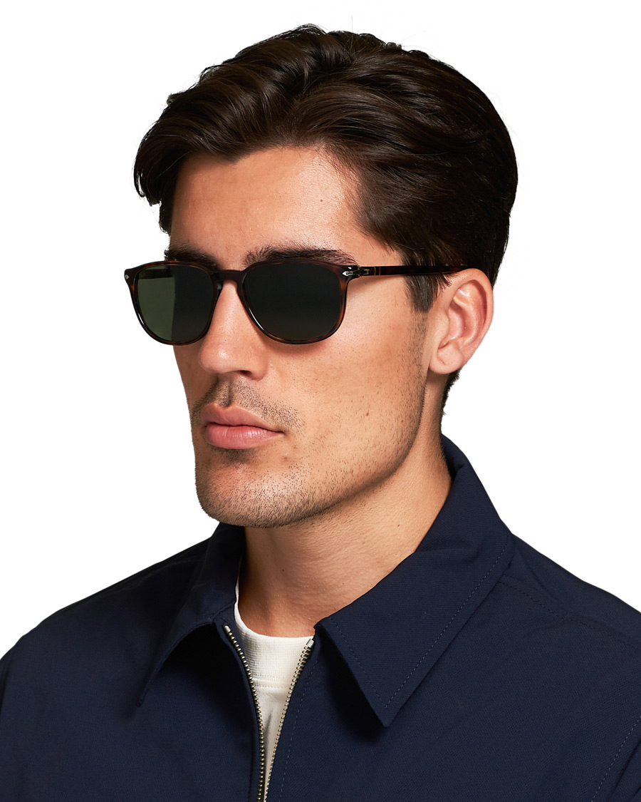 Herren | Persol PO3019S Sunglasses Havana/Crystal Green | Persol | PO3019S Sunglasses Havana/Crystal Green
