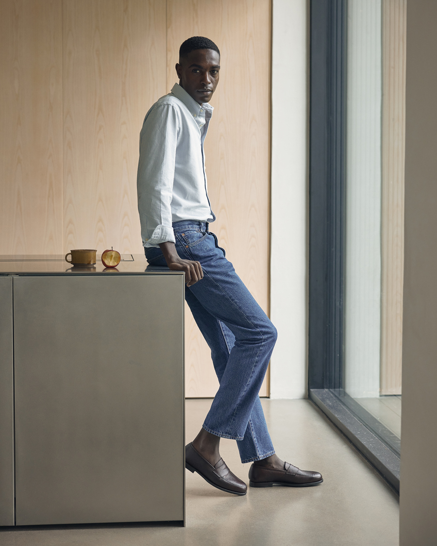 Herren | Hemden | Polo Ralph Lauren | Custom Fit Oxford Shirt Stripes Blue