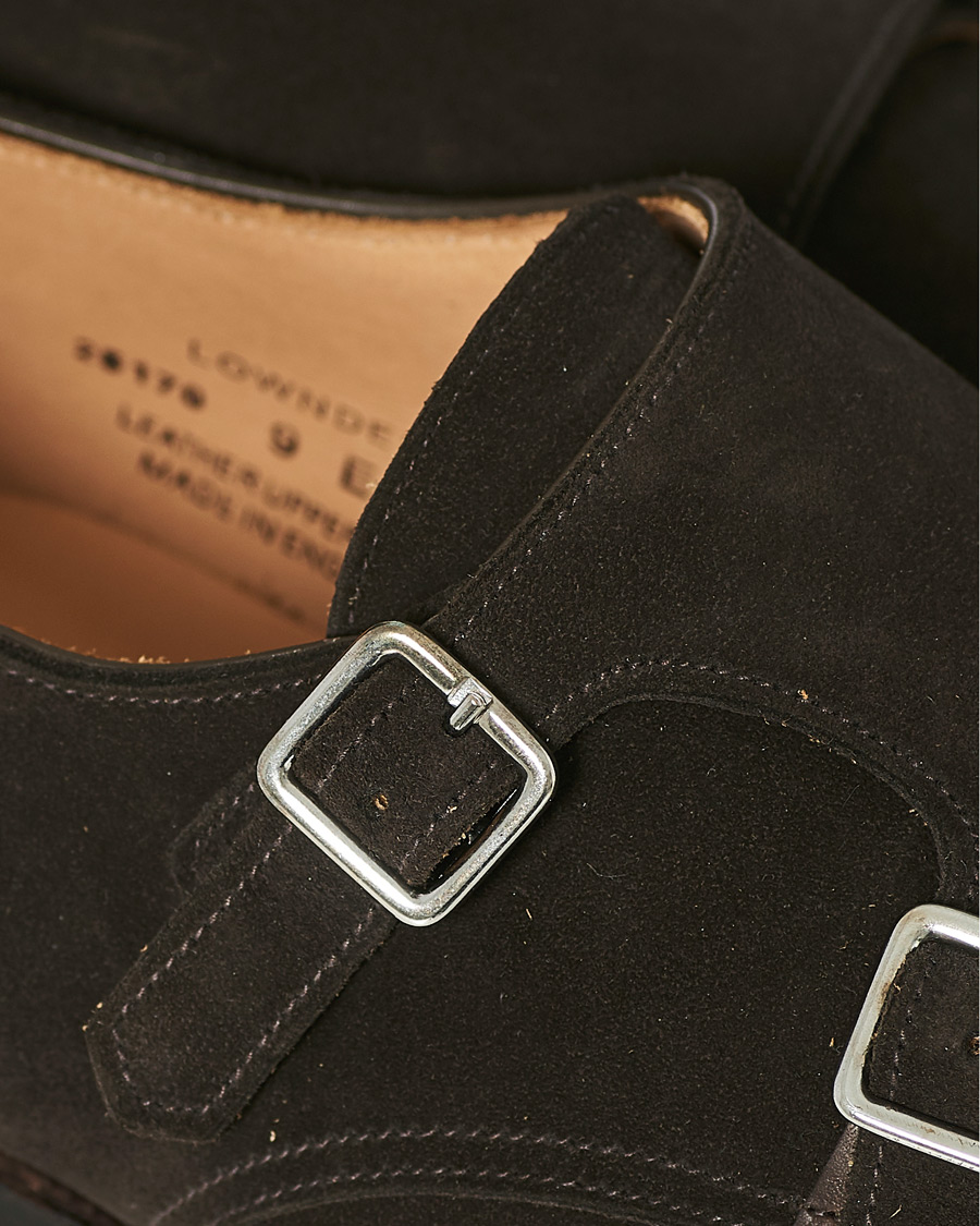 Herren | Crockett & Jones Lowndes Monkstrap Dark Brown Suede | Crockett & Jones | Lowndes Monkstrap Dark Brown Suede