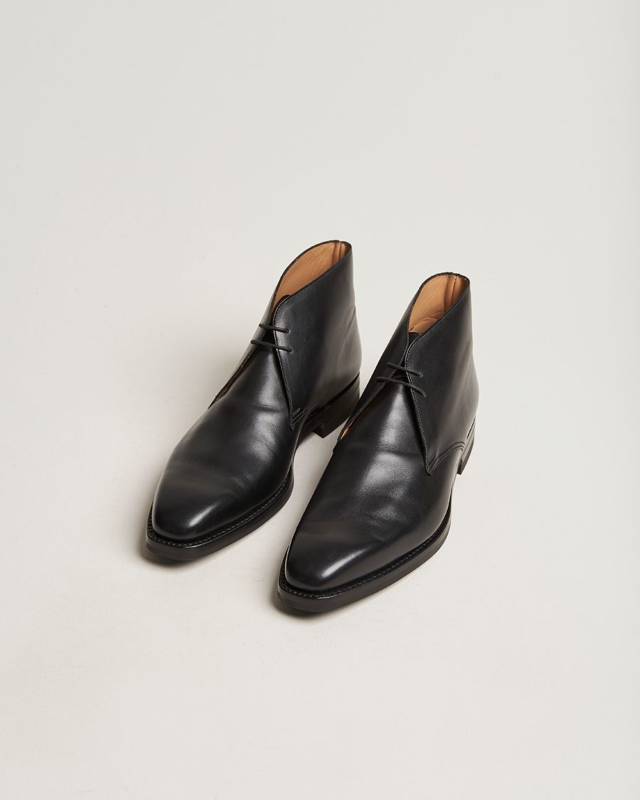 Herren | Handgefertigte Schuhe | Crockett & Jones | Tetbury Chukka Black Calf