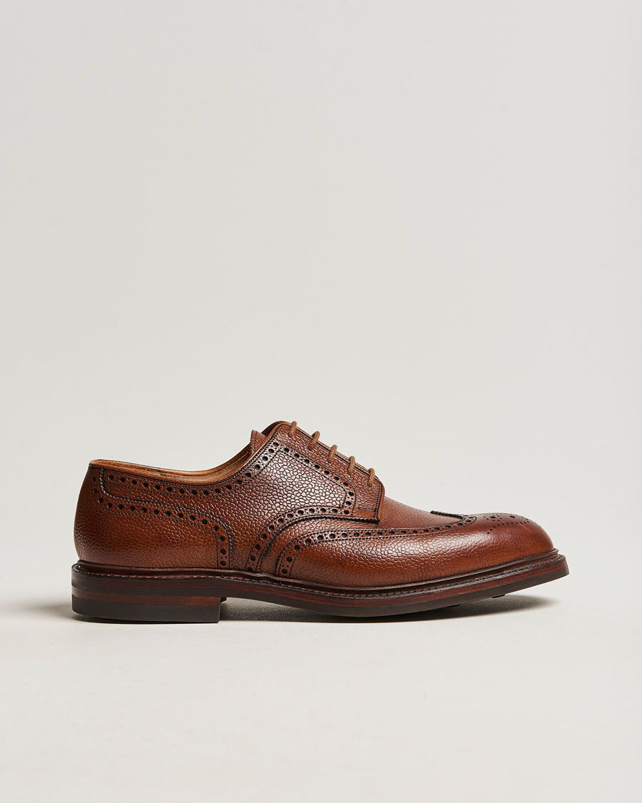Herren | Brogue | Crockett & Jones | Pembroke Derbys Tan Grained Calf