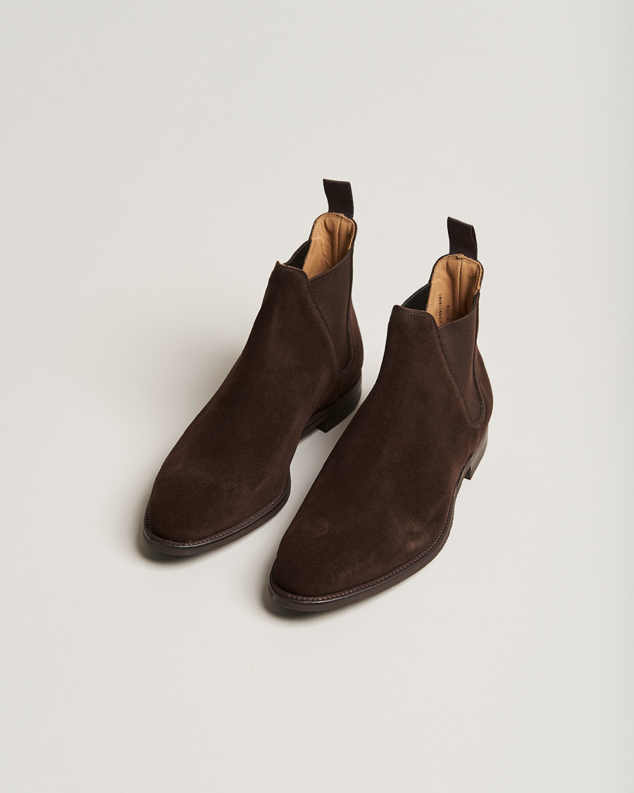 Herren |  | Crockett & Jones | Chelsea 8 Boot Dark Brown Suede