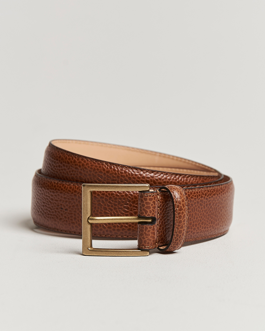 Herren | Gürtel | Crockett & Jones | Belt 3,5 cm Tan Grained Calf