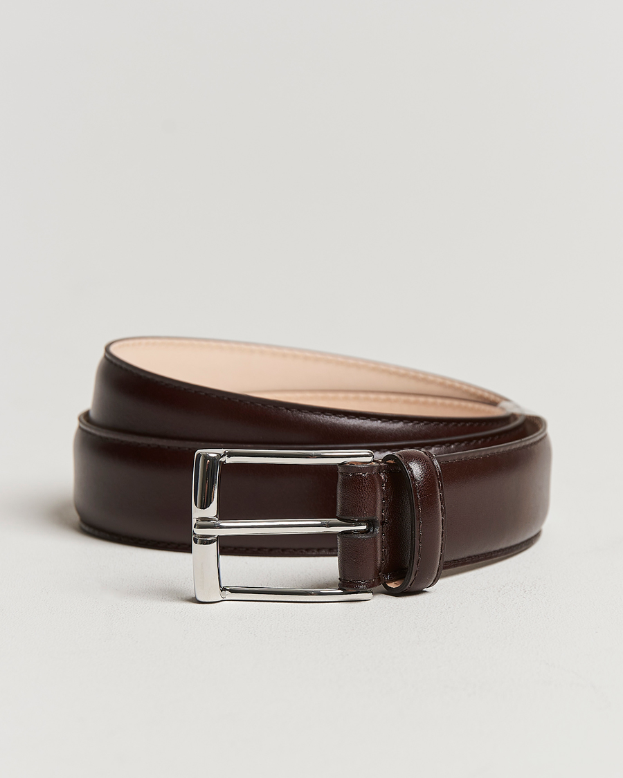 Herren | Gürtel | Crockett & Jones | Belt 3,2 cm Dark Brown Calf