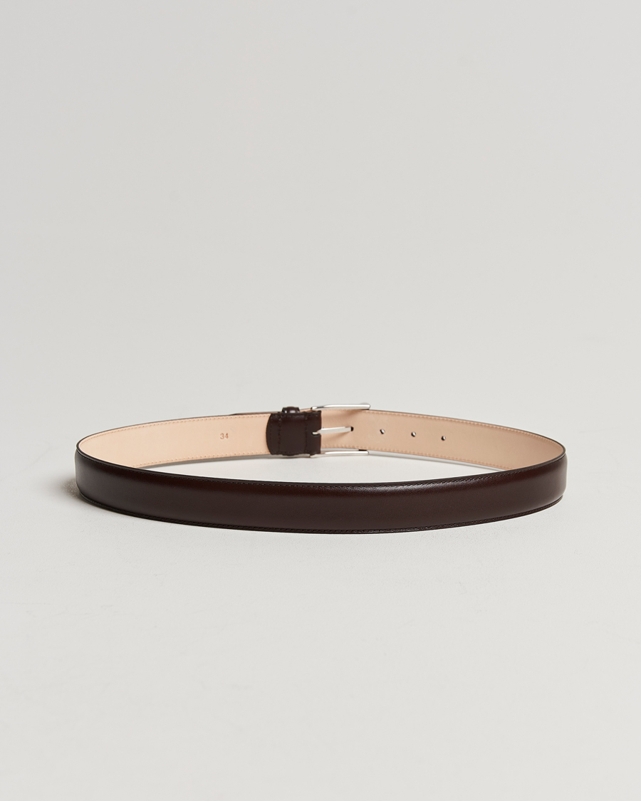 Herren | Gürtel | Crockett & Jones | Belt 3,2 cm Dark Brown Calf