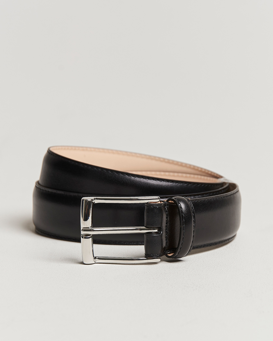 Herren | Gürtel | Crockett & Jones | Belt 3,2 cm Black Calf