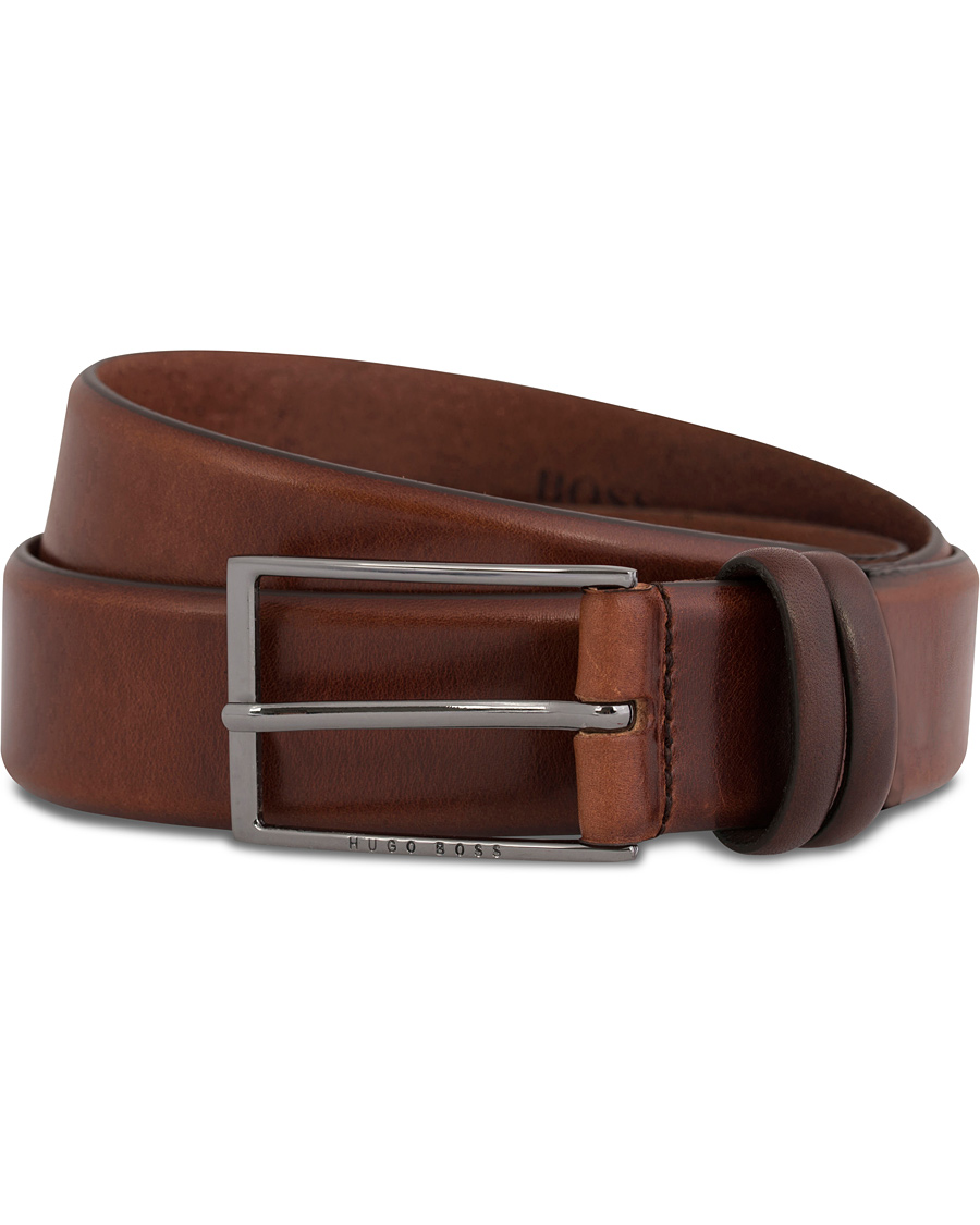 Herren | BOSS Carmello Leather Belt 3,5 cm Medium Brown | BOSS BLACK | BOSS Carmello Leather Belt 3,5 cm Medium Brown