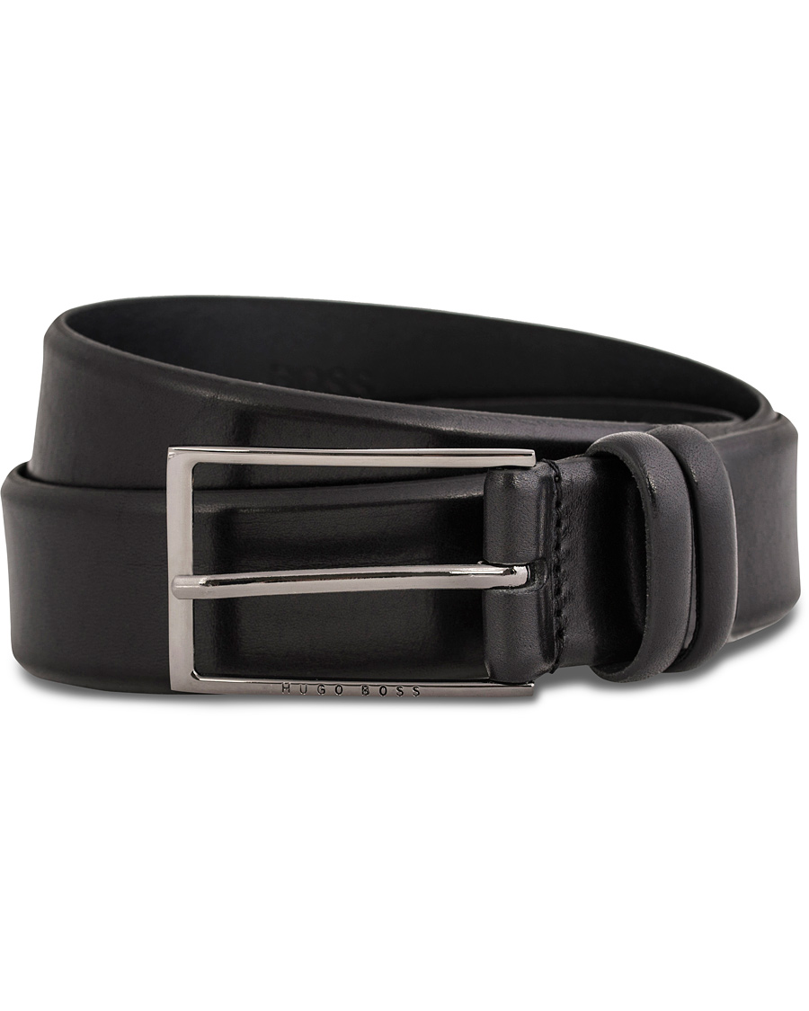 Herren | BOSS Carmello Leather Belt 3,5 cm Black | BOSS BLACK | BOSS Carmello Leather Belt 3,5 cm Black
