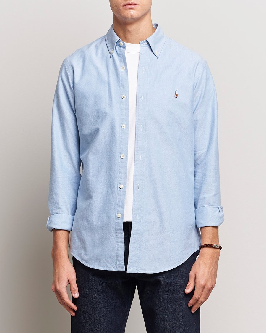 Herren |  | Polo Ralph Lauren | Custom Fit Oxford Shirt Blue