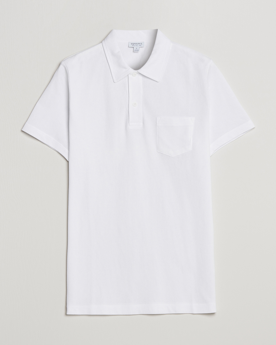 Herren | Poloshirts | Sunspel | Riviera Polo Shirt White