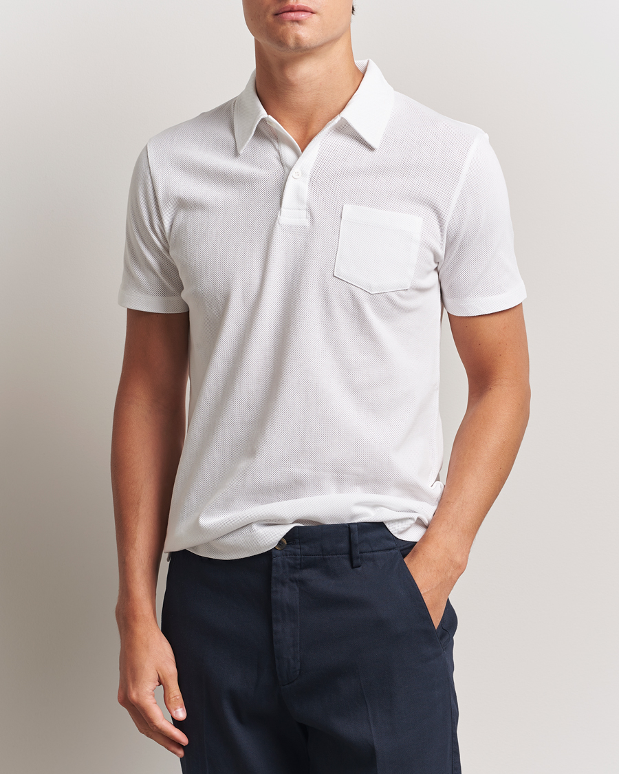 Herren | Poloshirts | Sunspel | Riviera Polo Shirt White