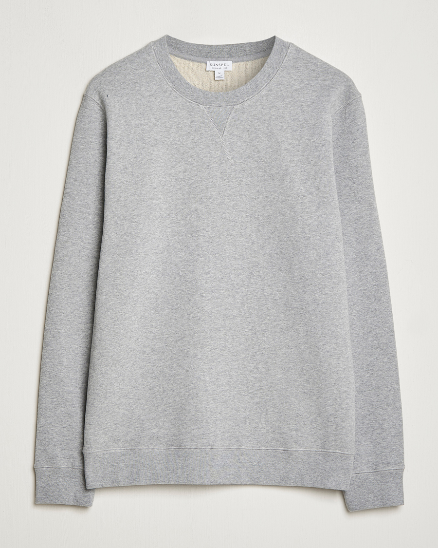 Herren | Pullover | Sunspel | Loopback Sweatshirt Grey Melange