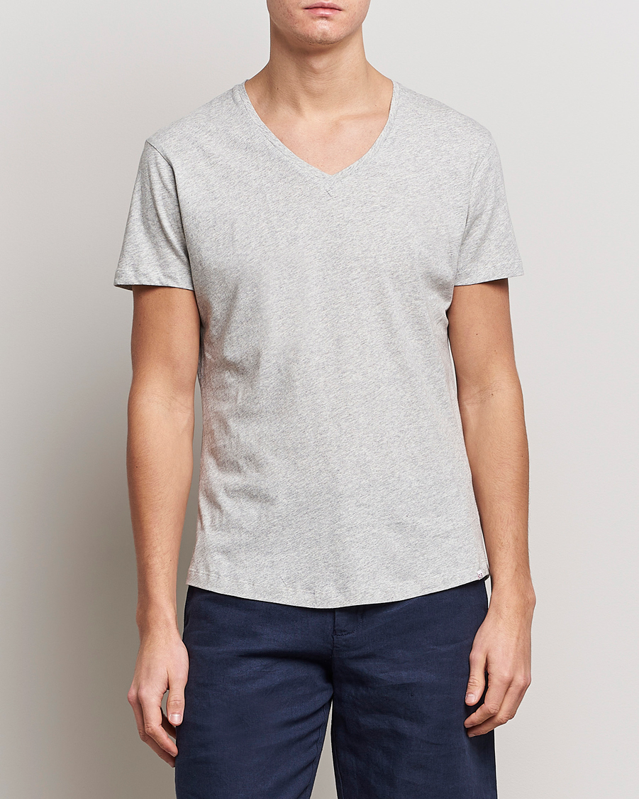 Herren | Kategorie | Orlebar Brown | OB V-Neck Tee Grey Melange