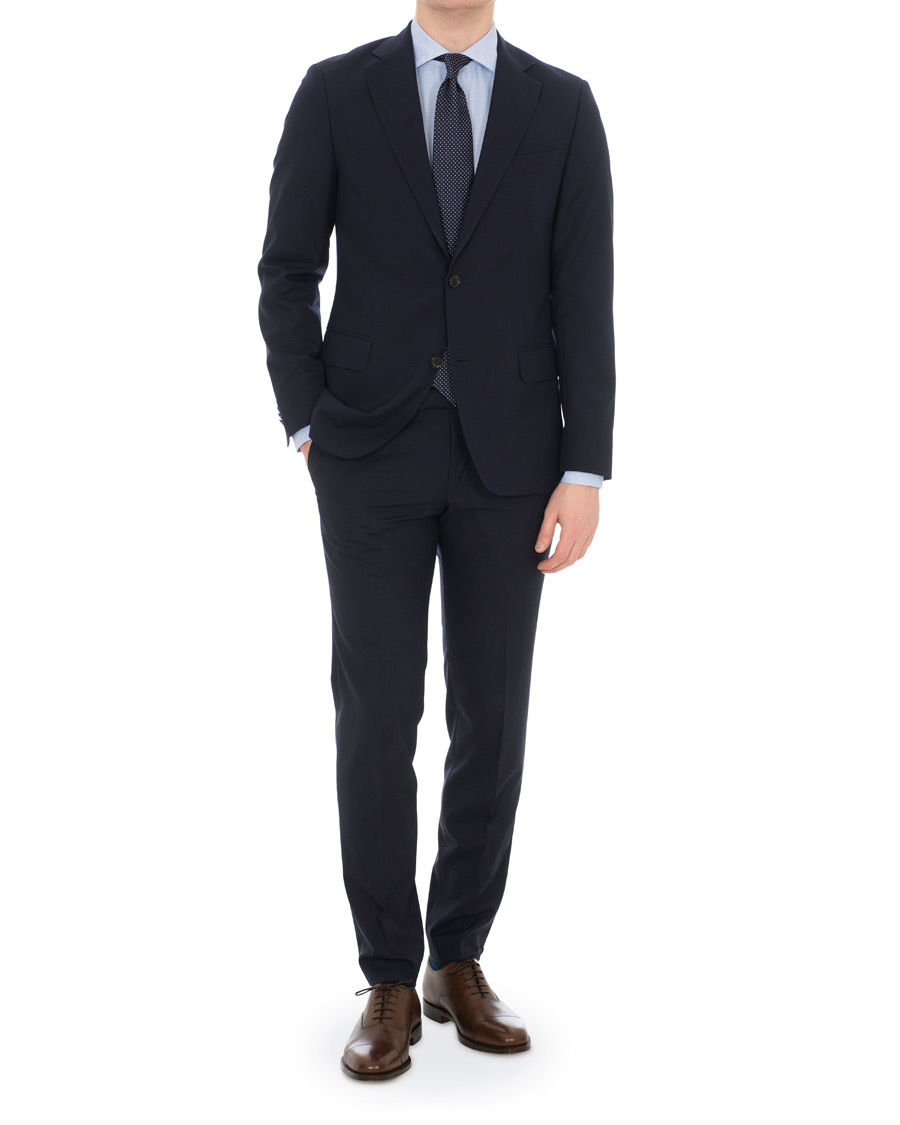 Herren | Hemden | Stenströms | Superslim Structured Shirt Blue/White