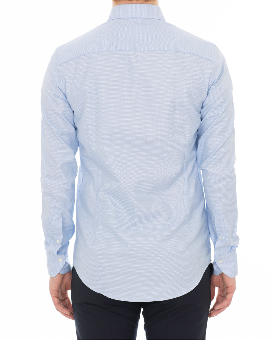 Herren | Hemden | Stenströms | Superslim Structured Shirt Blue/White