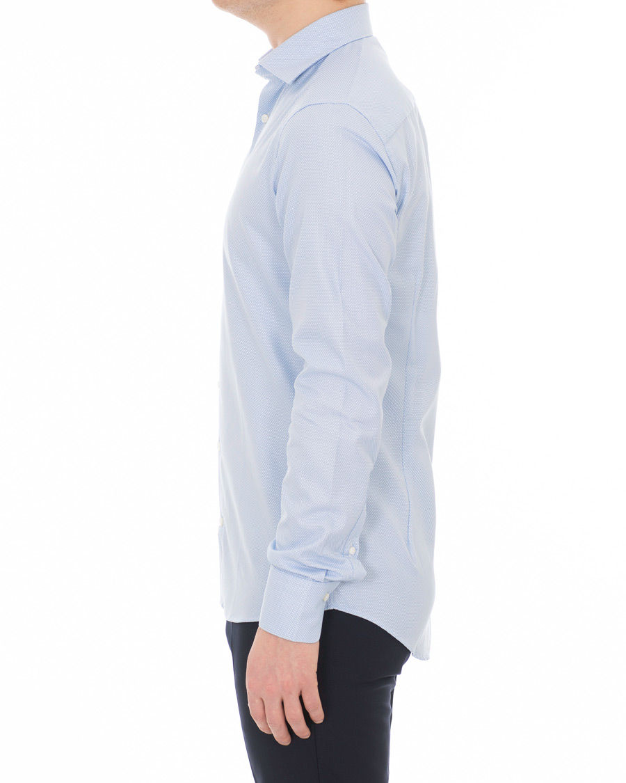 Herren | Hemden | Stenströms | Superslim Structured Shirt Blue/White