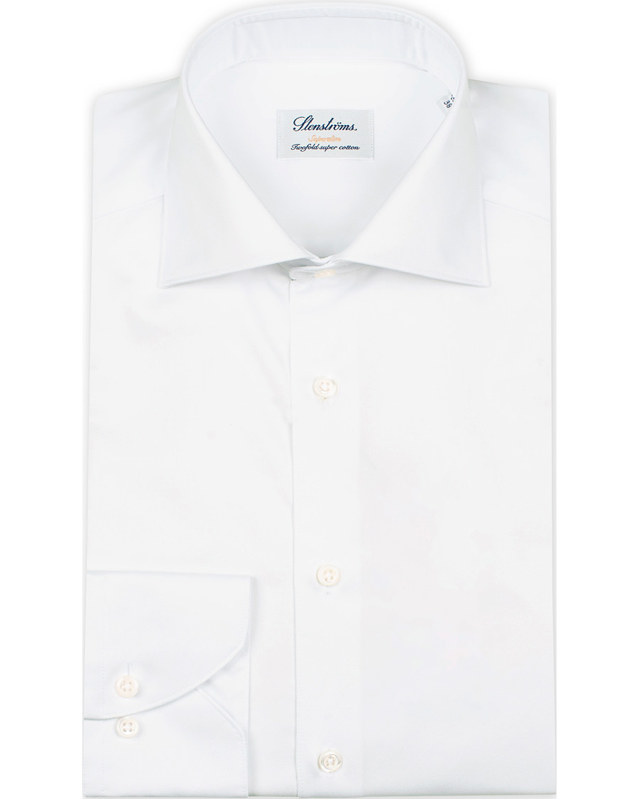 Herren | Hemden | Stenströms | Superslim Plain Shirt White