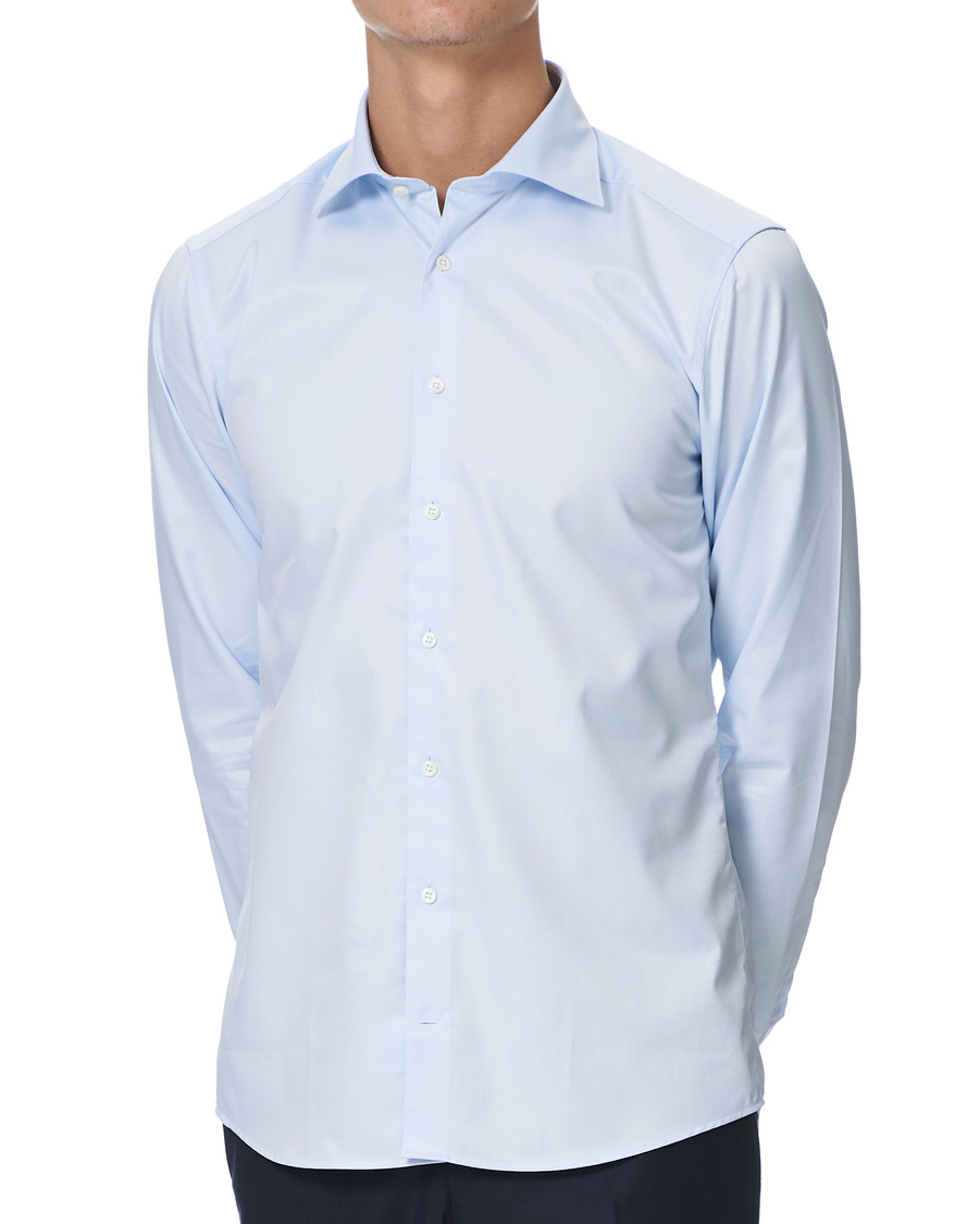 Herren | Hemden | Stenströms | Superslim Plain Shirt Blue