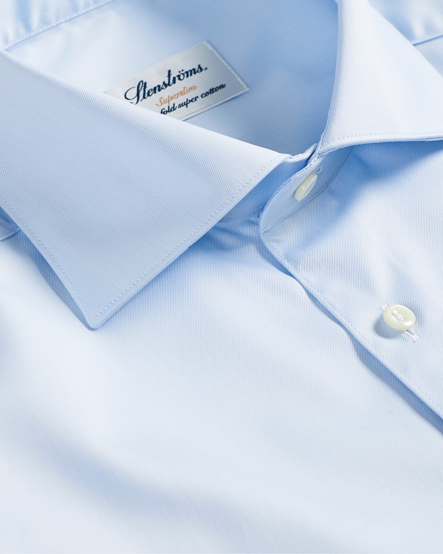 Herren | Hemden | Stenströms | Superslim Plain Shirt Blue