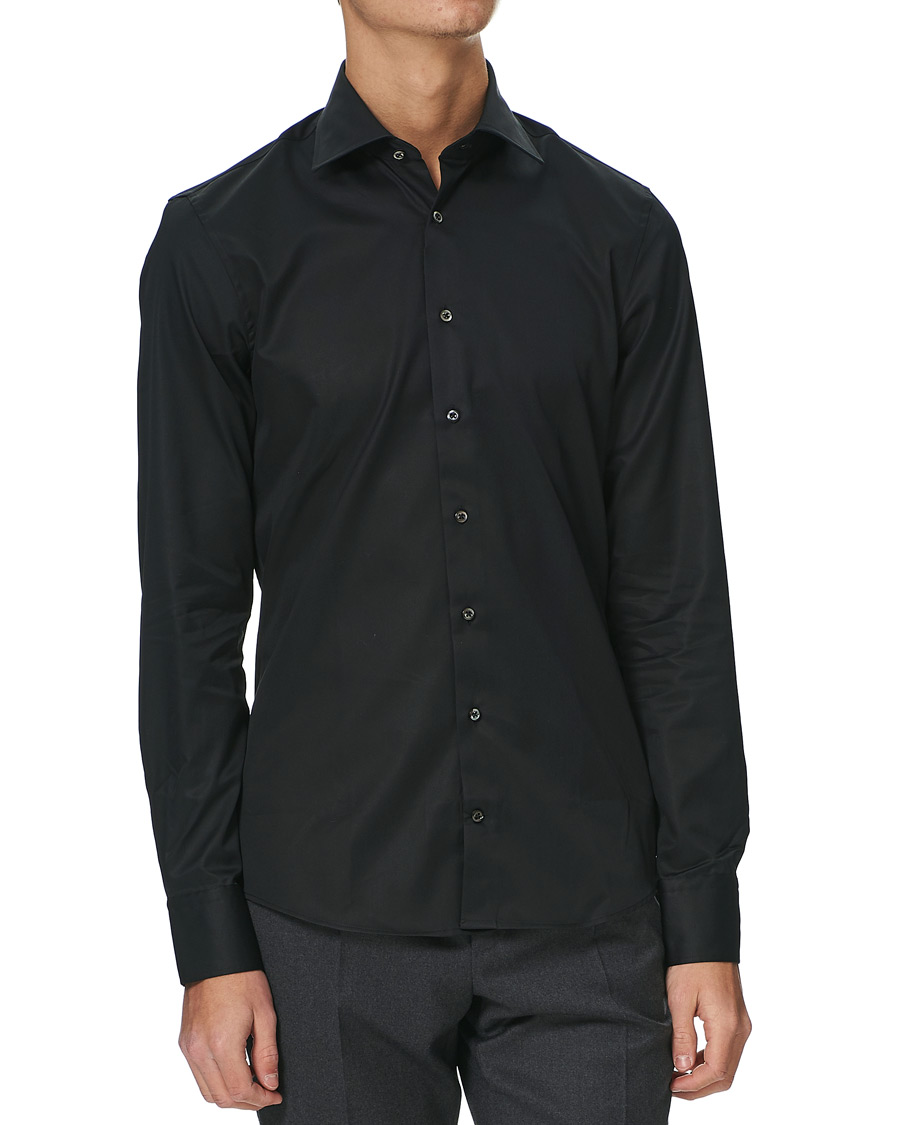 Herren | Hemden | Stenströms | Slimline Shirt Black
