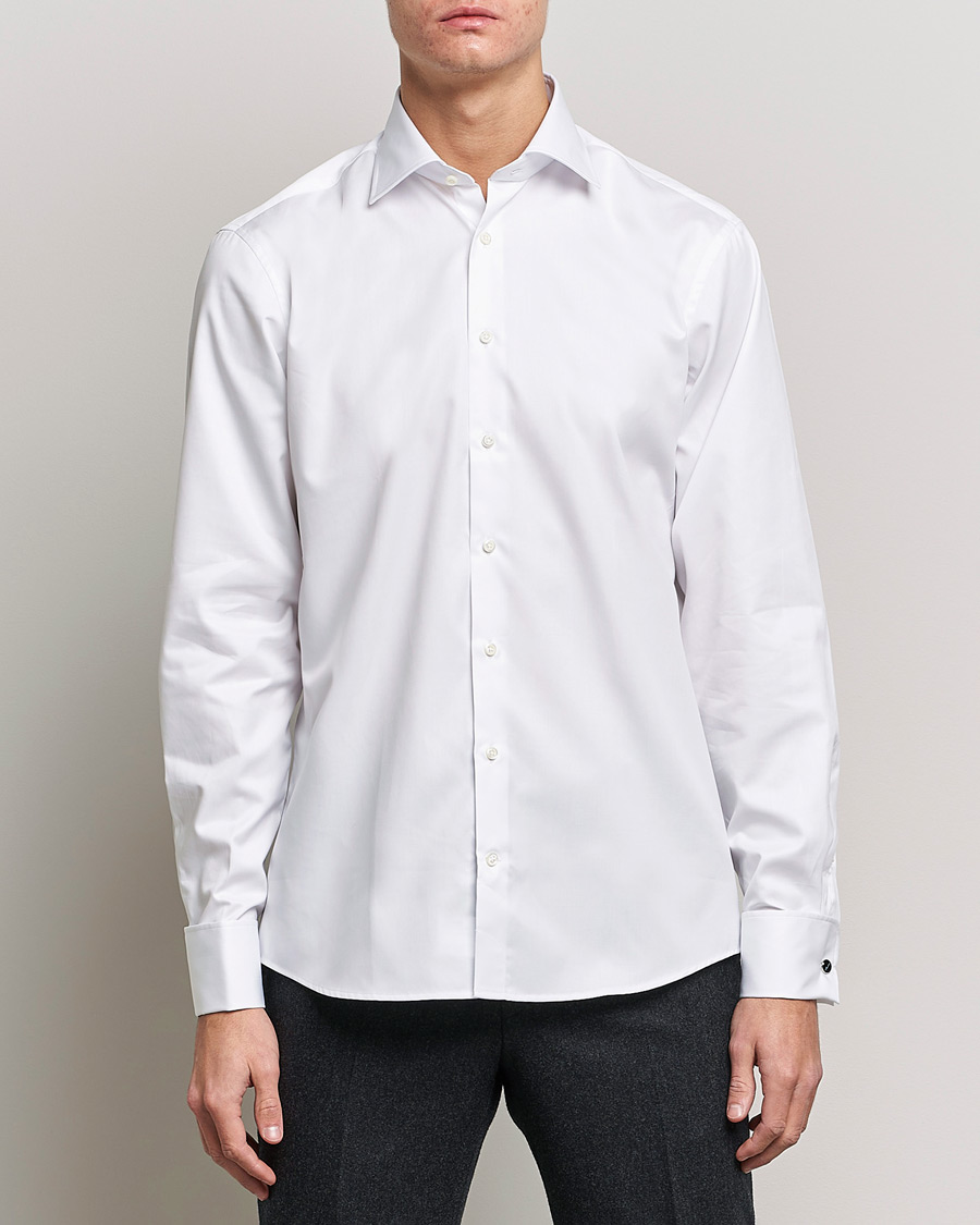 Herren | Hemden | Stenströms | Fitted Body Double Cuff White