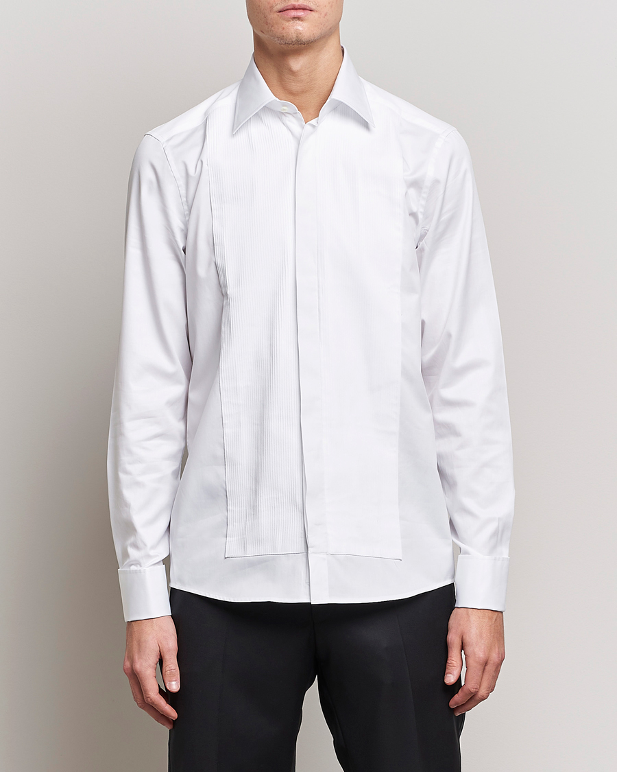 Herren | Dresscode Hochzeit | Stenströms | Slimline Smoking Shirt White