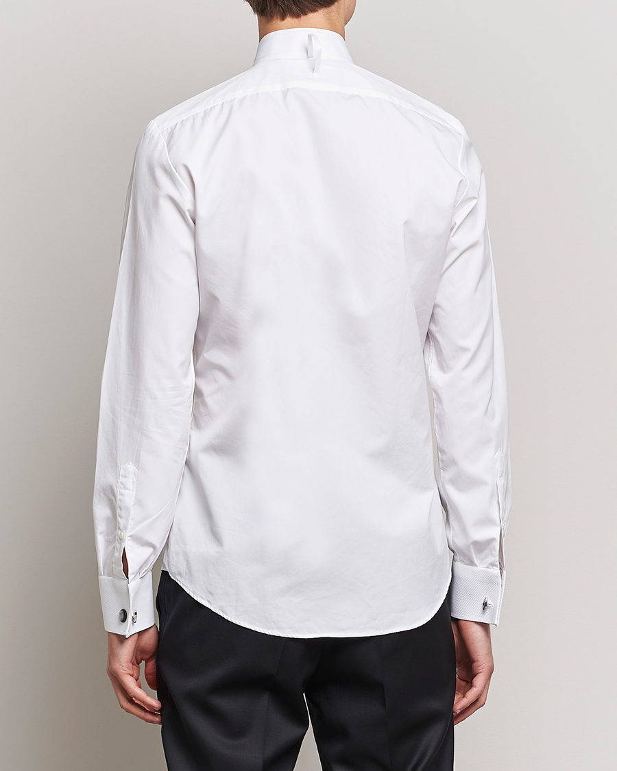 Herren | Hemden | Stenströms | Slimline Astoria Stand Up Collar Evening Shirt White