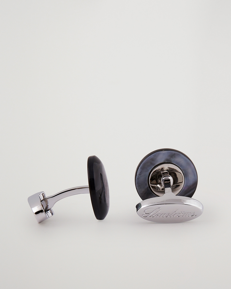 Men | Accessories | Stenströms | Mother of Pearl Cufflink Grey