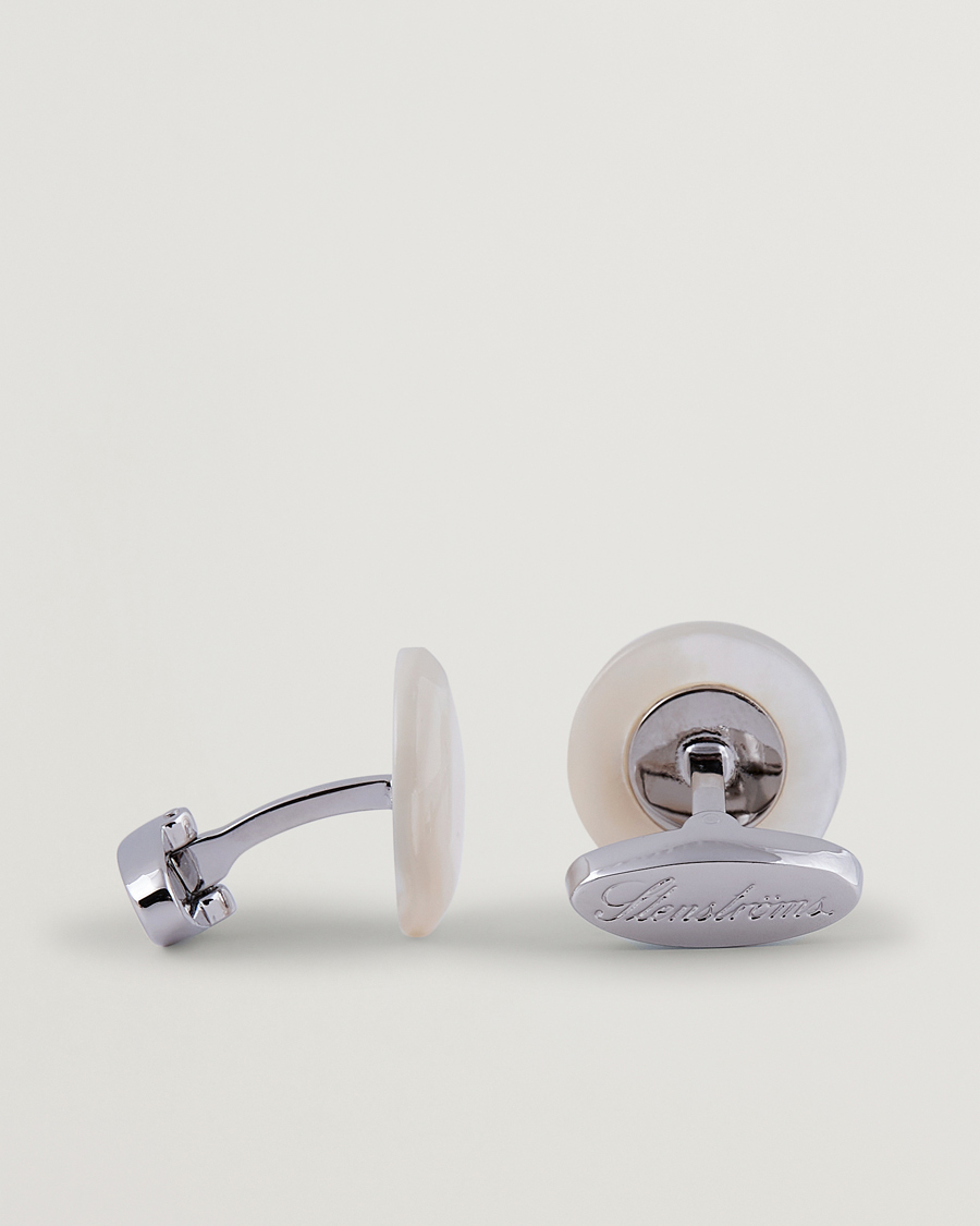 Men | Accessories | Stenströms | Mother of Pearl Cufflink White