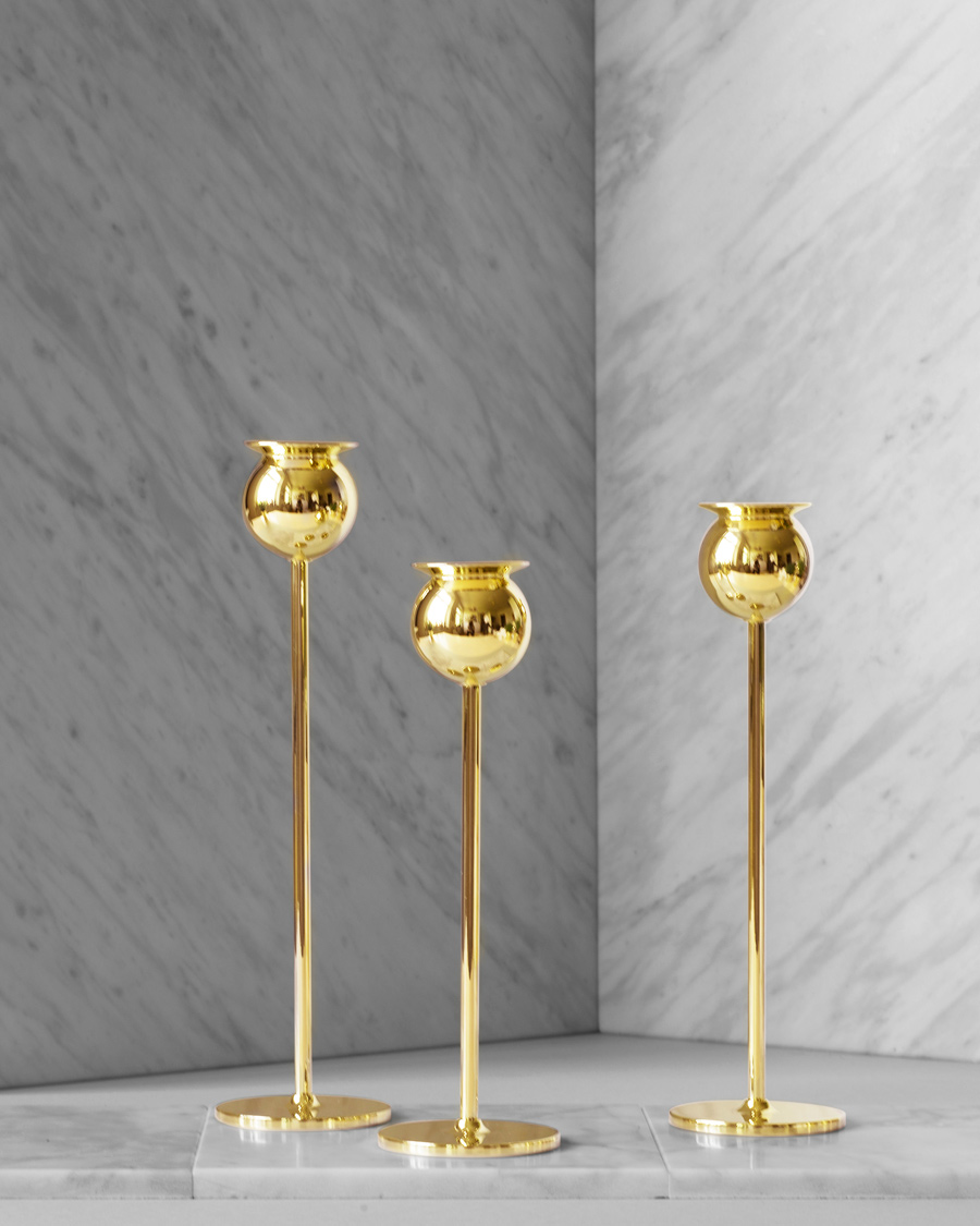 Herren | Für den Entspannten | Skultuna | The Tulip Candlestick Brass Set of Three