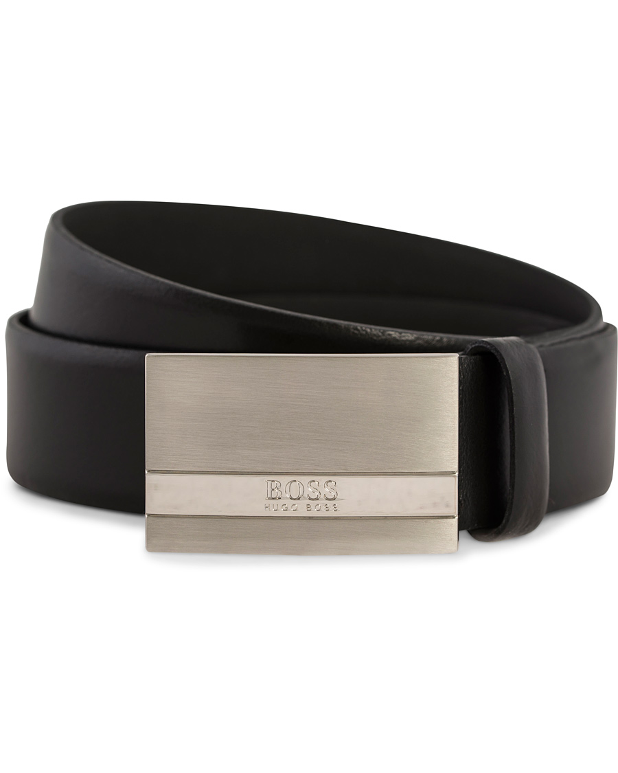Herren | BOSS Baxton Plaited Logo Belt 3,5 cm Black | BOSS BLACK | BOSS Baxton Plaited Logo Belt 3,5 cm Black