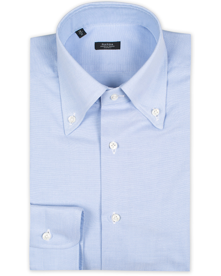 Herren | Hemden | Barba Napoli | Slim Fit Button Down Oxford Shirt Blue
