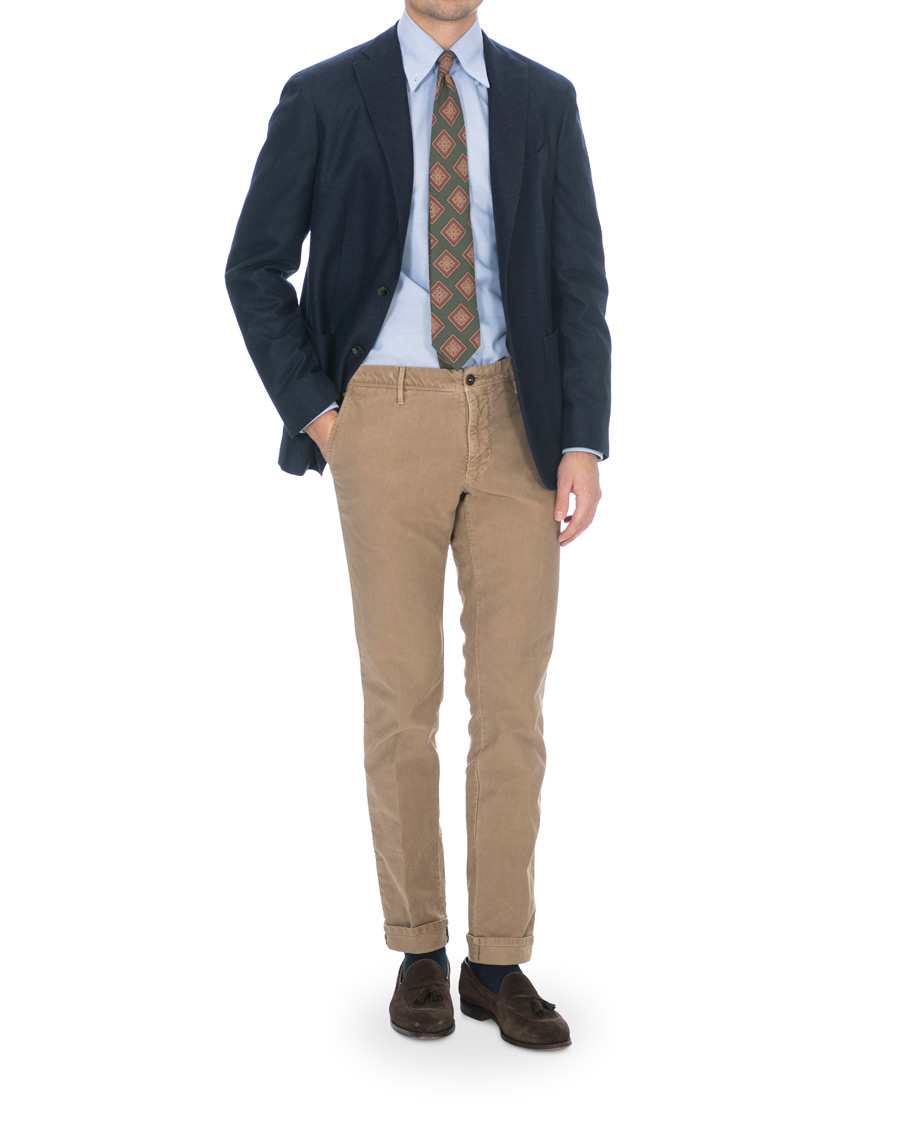 Herren | Hemden | Barba Napoli | Slim Fit Button Down Oxford Shirt Blue