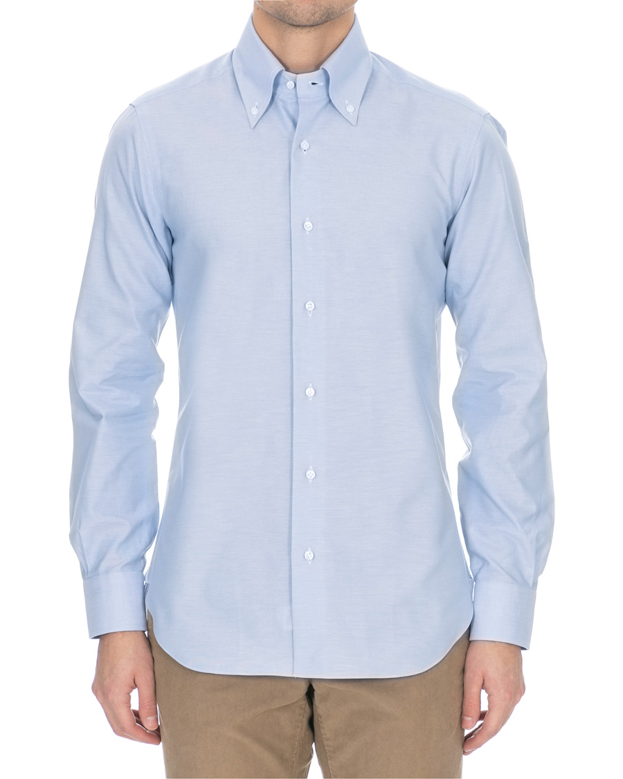 Herren | Hemden | Barba Napoli | Slim Fit Button Down Oxford Shirt Blue