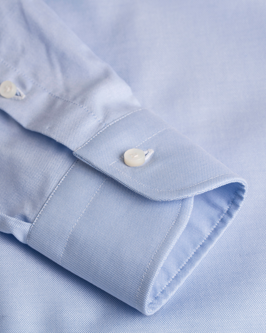 Herren | Hemden | Barba Napoli | Slim Fit Button Down Oxford Shirt Blue