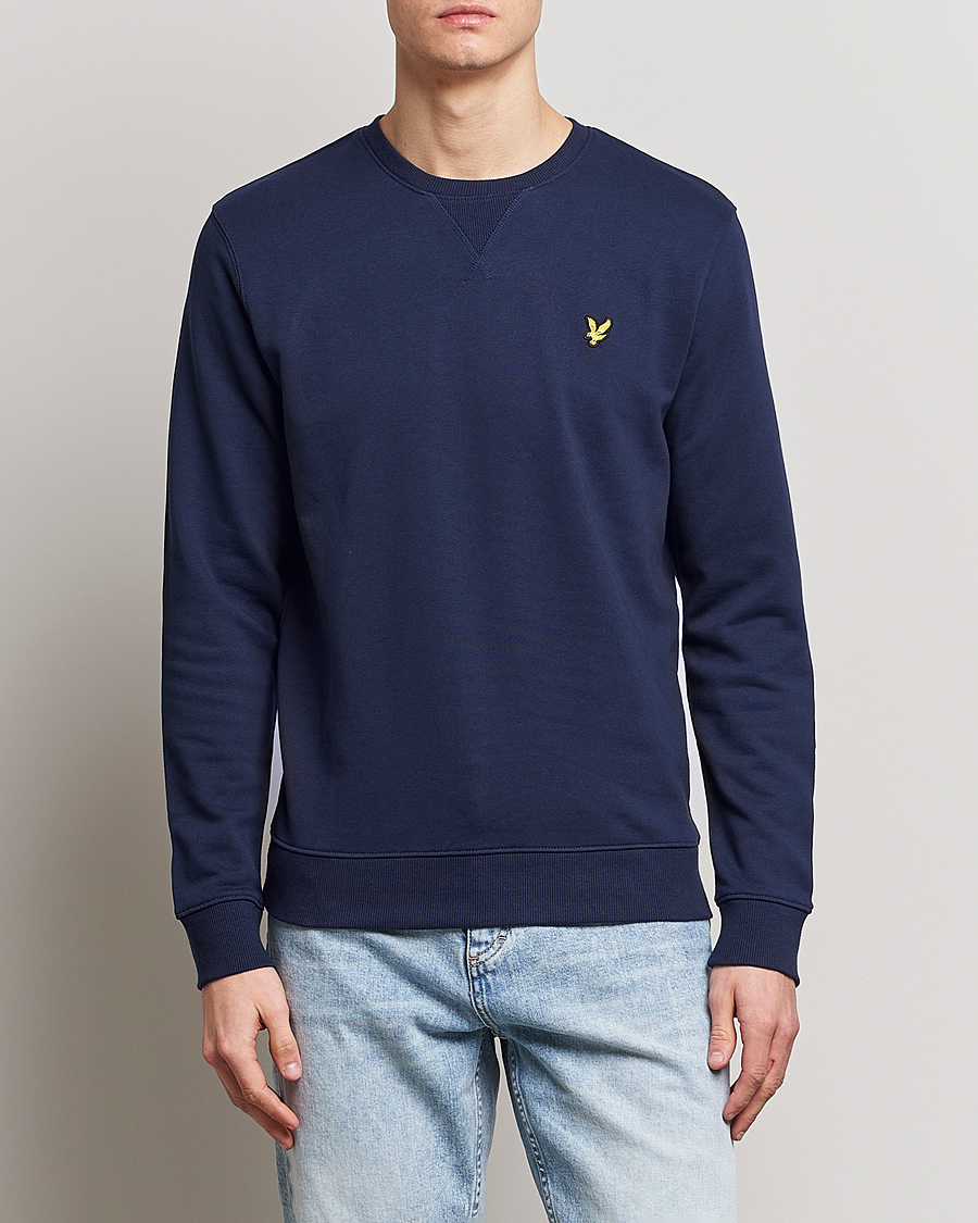 Lyle Scott Organic Cotton Crew Neck Navy bei Care of Carl