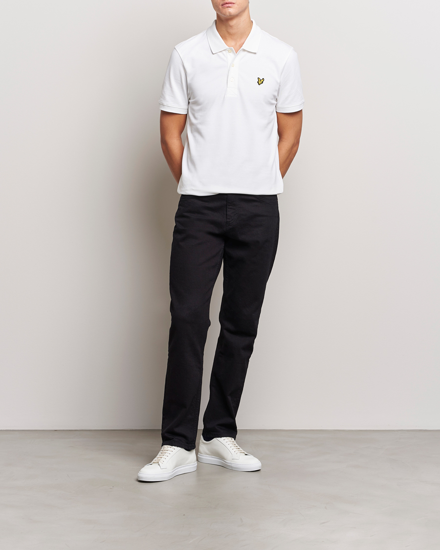Herren | Poloshirt | Lyle & Scott | Plain Pique Polo Shirt White