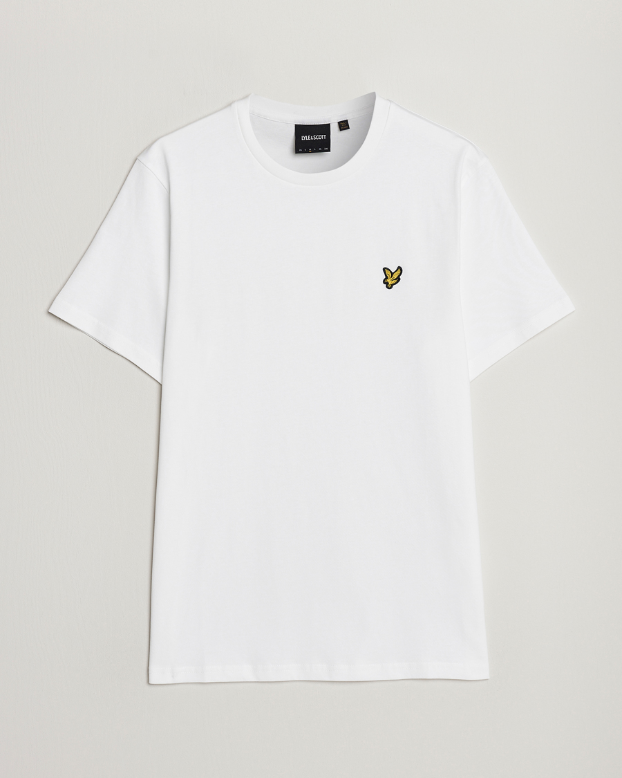 Herren | T-Shirts | Lyle & Scott | Plain Crew Neck Cotton T-Shirt White