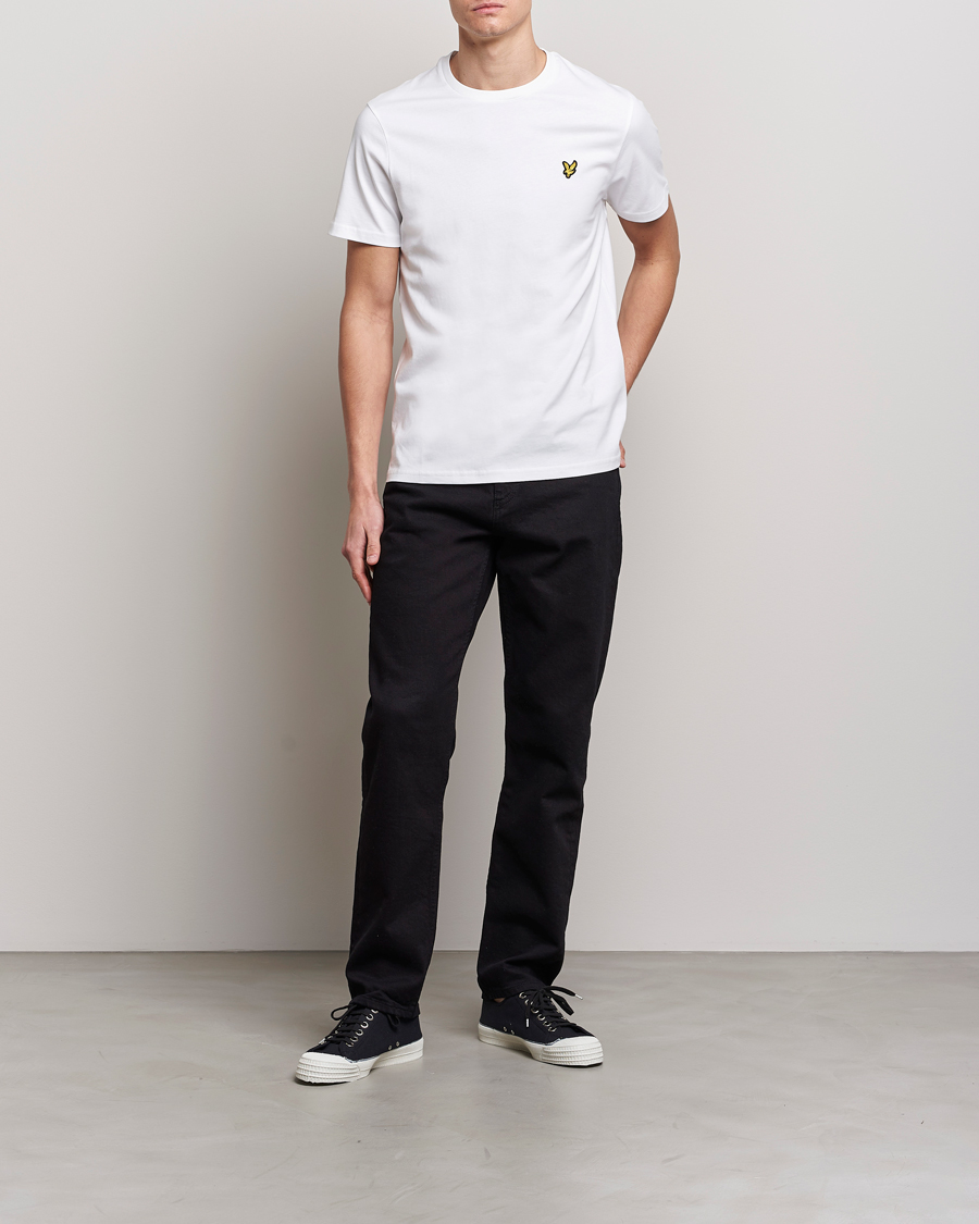 Herren | T-Shirts | Lyle & Scott | Plain Crew Neck Cotton T-Shirt White