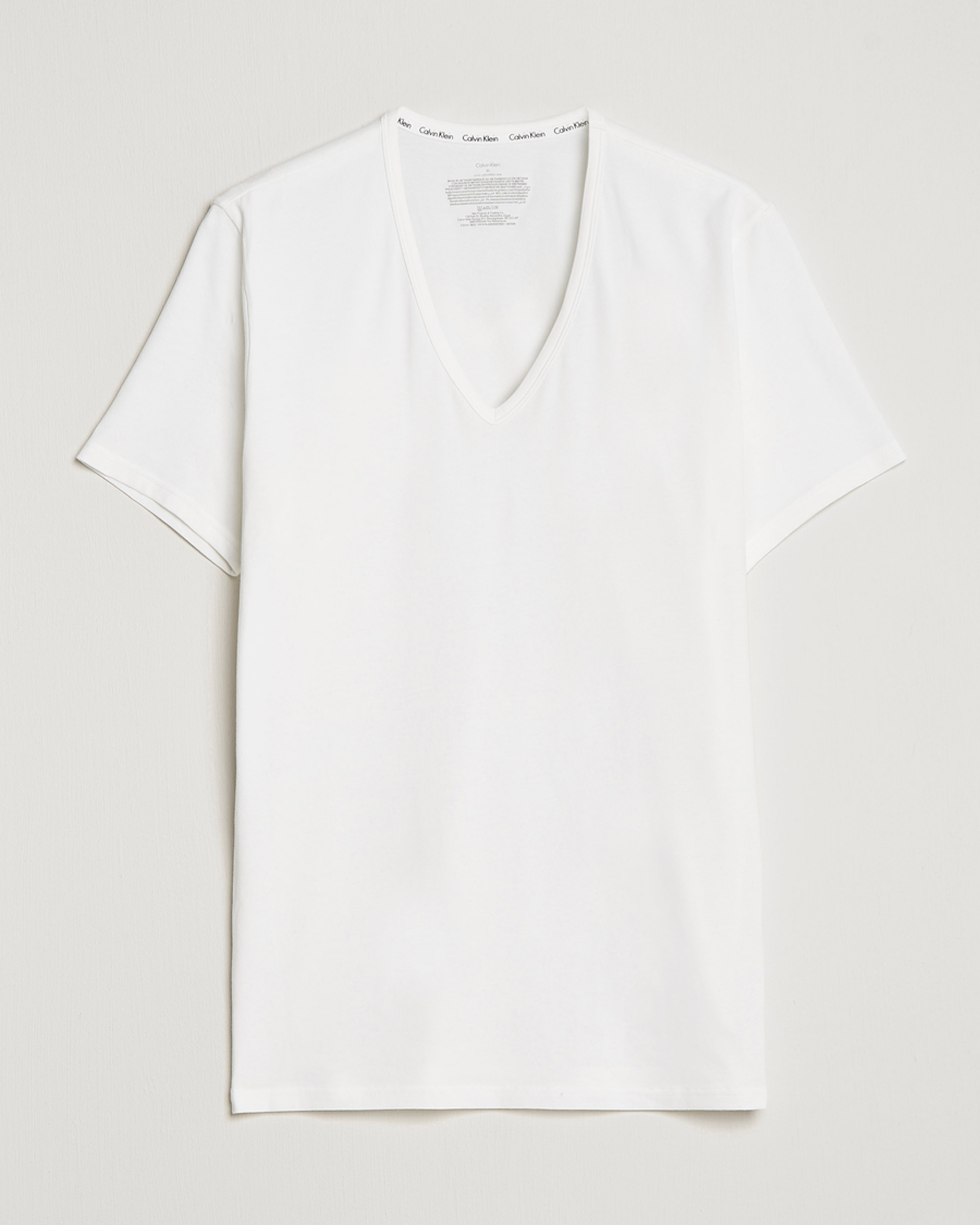 Herren | T-Shirts | Calvin Klein | Cotton V-Neck Tee 2-Pack White